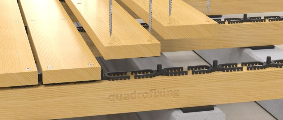 QUADRO H-afstandhouder voor een houten terras
