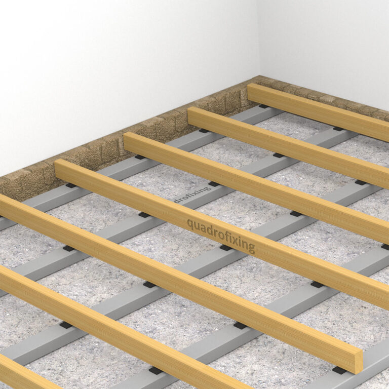 Houten draagbalken van een terrasonderconstructie